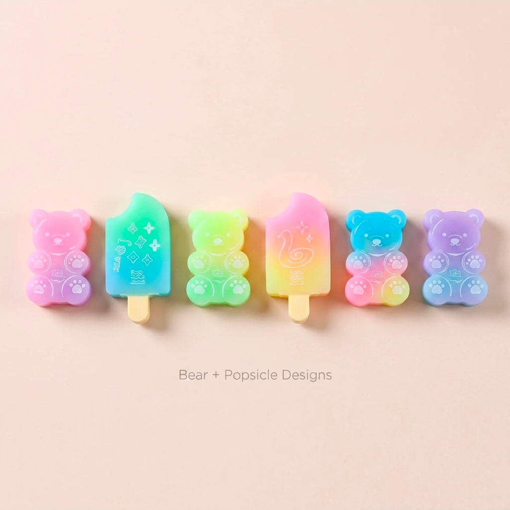 Adorable Bear & Popsicle Eraser Set