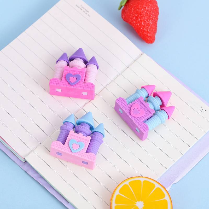 Princess 3D Castle Design Shape Erasers💫