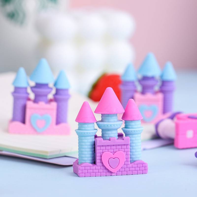 Princess 3D Castle Design Shape Erasers💫