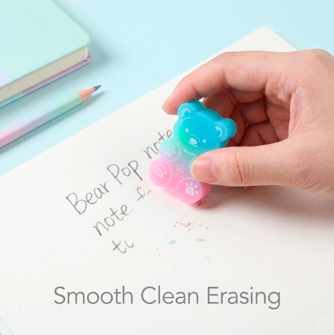 Adorable Bear & Popsicle Eraser Set