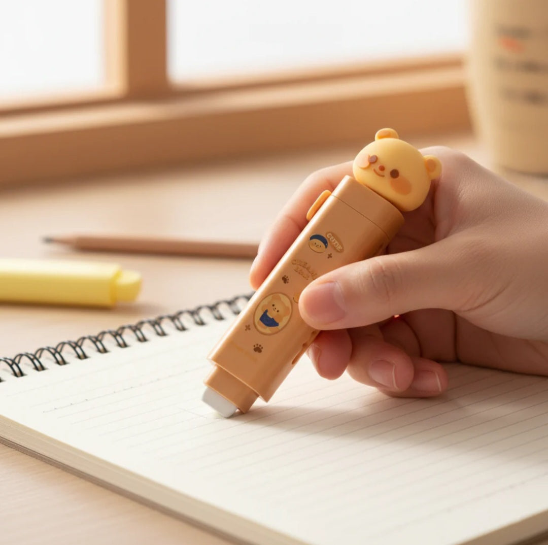 Cartoon Push Pull Sliding Retractable Eraser | Adorable & Handy
