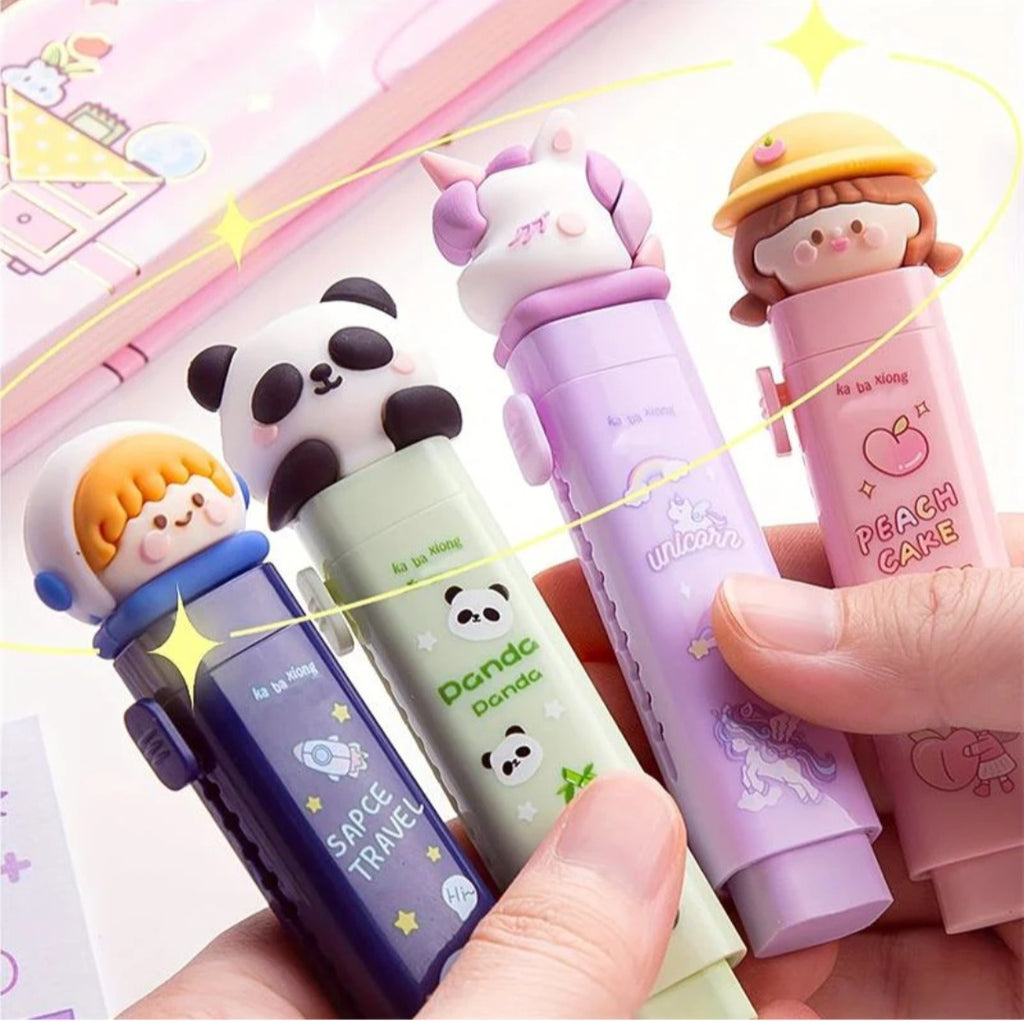 Cartoon Push Pull Sliding Retractable Eraser | Adorable & Handy